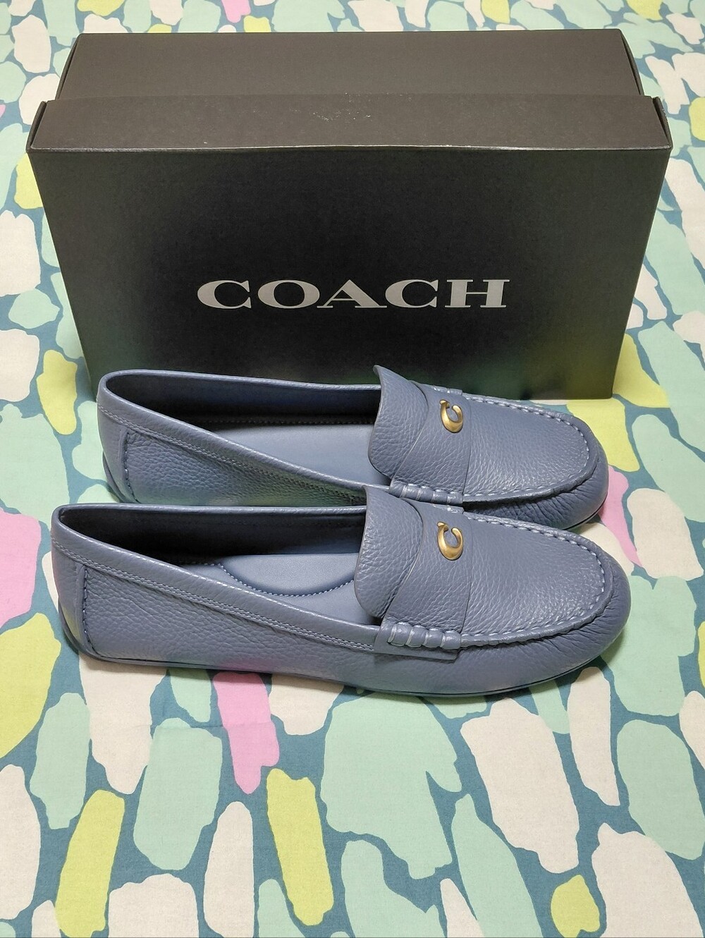 Coach Sculpt Leather Driver Loafer